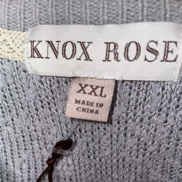 Knox Rose Womens Light Gray Fall Sweater Size XXL NWT - Picture 3 of 6